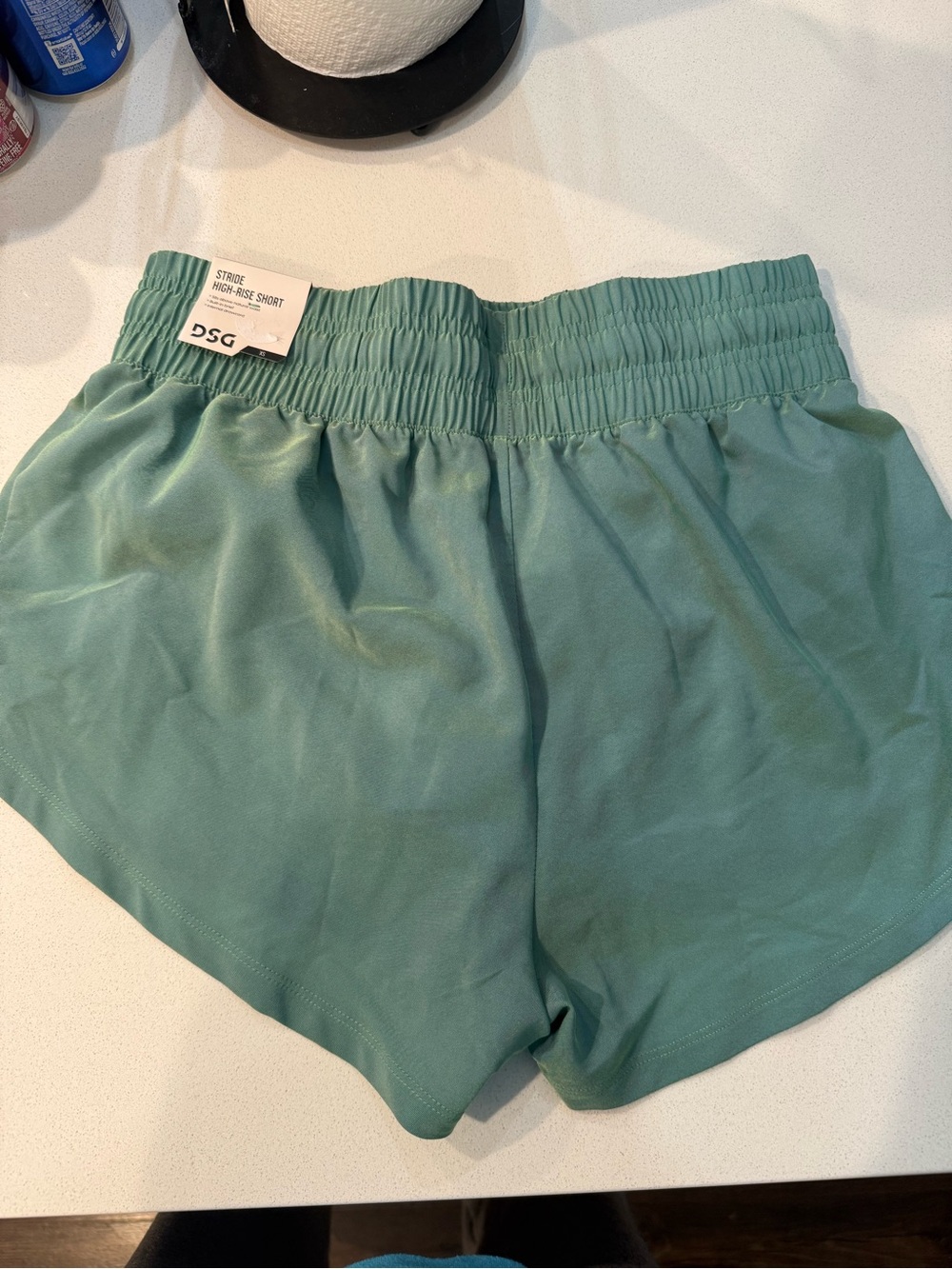 DSG Women's Athletic High-Rise Shorts — Sage Green Size XS 3”